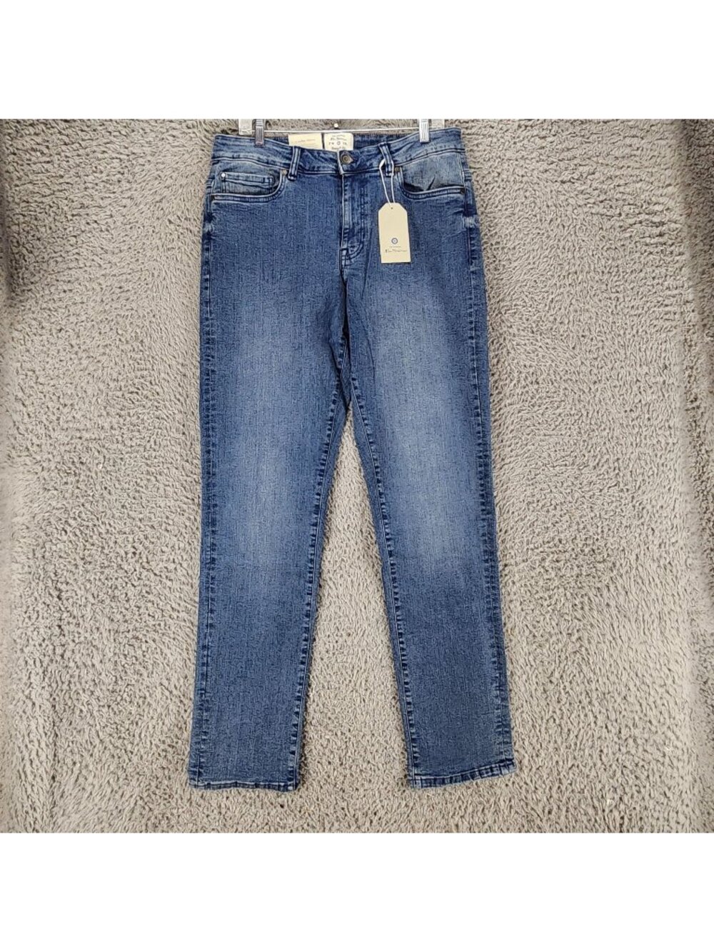 Ben Sherman Jeans Mens 31x34 Blue Stretch Denim Straight Fit *NWT*